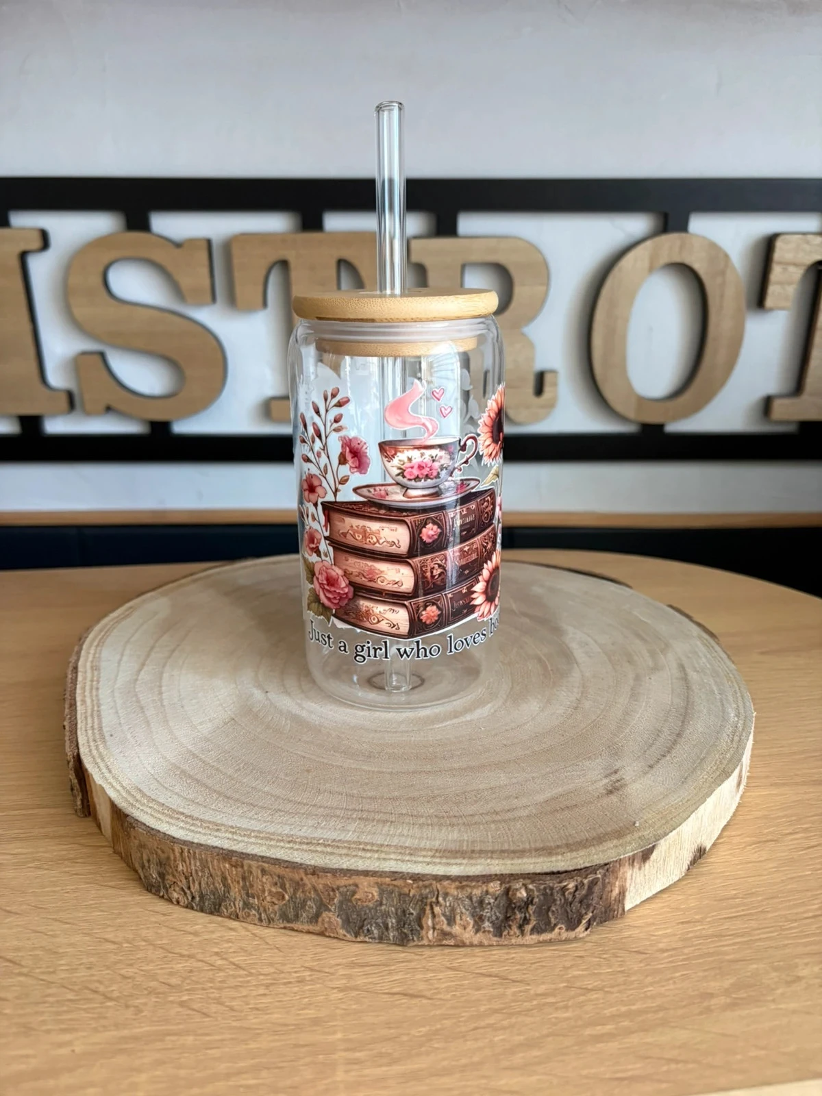 Vaso de lata "Just a Girl Who Loves Books" 🏚 – photo 2